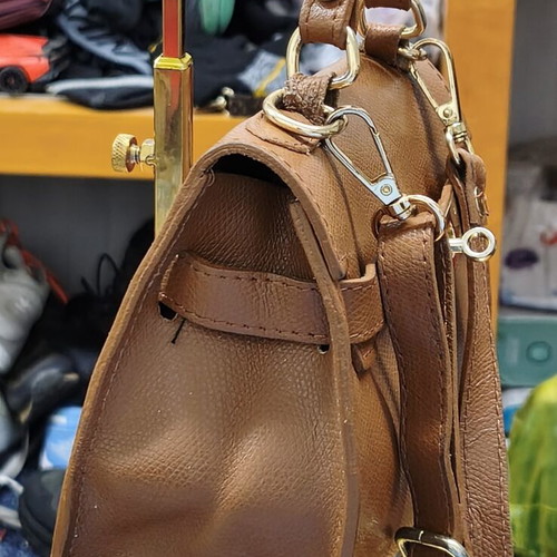 Vera Pelle Kitora Shoulder Bag like new, beige and brown leather