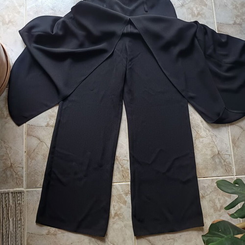 Guzella winter pants skirt, black, size M