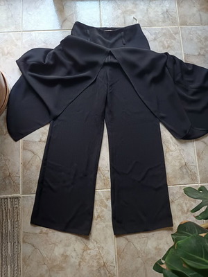 Guzella winter pants skirt, black, size M