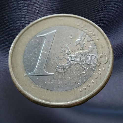 1 Euro Coin Spain 2017 used with King Felipe VI
