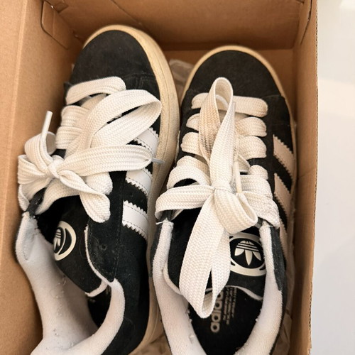 Adidas Campus Black White shoes used, size 36