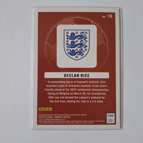 Panini Donruss 2024-25 Declan Rice Craftsmen Red Parallel new
