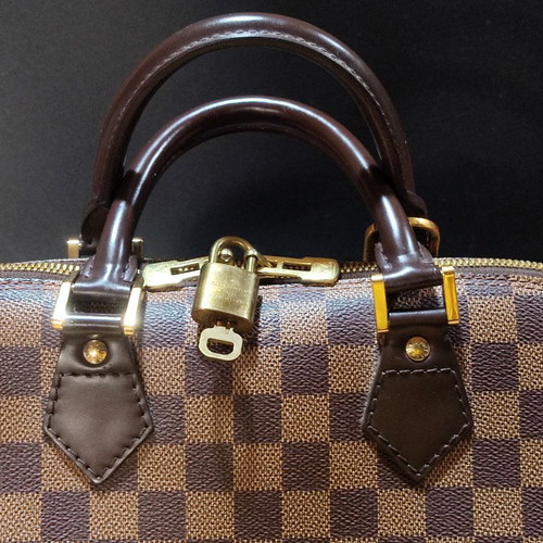 Louis Vuitton Alma Damier Ebene bag used, brown, size PM