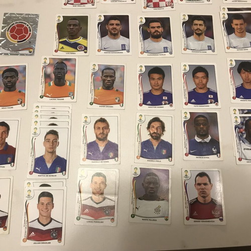 Panini World Cup 2014 stickers used, 29 different