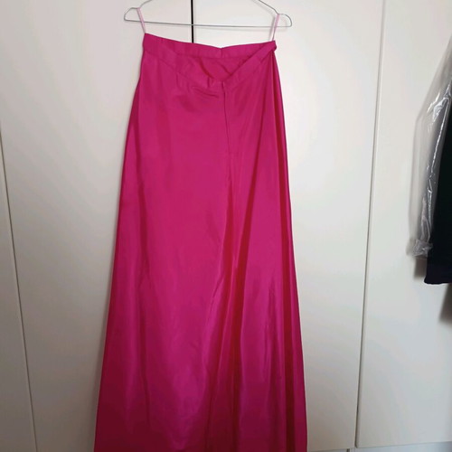 Bustier with high-waist skirt with Swarovski stones in fuchsia color like new
