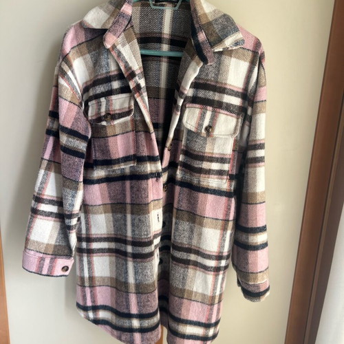 Jacket plaid shirts like new, multicolor, Made in Italy