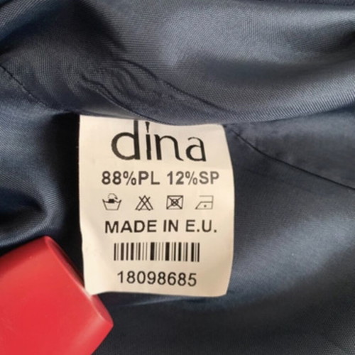 Dina women's suit dark blue like new, jacket and trousers, size XL