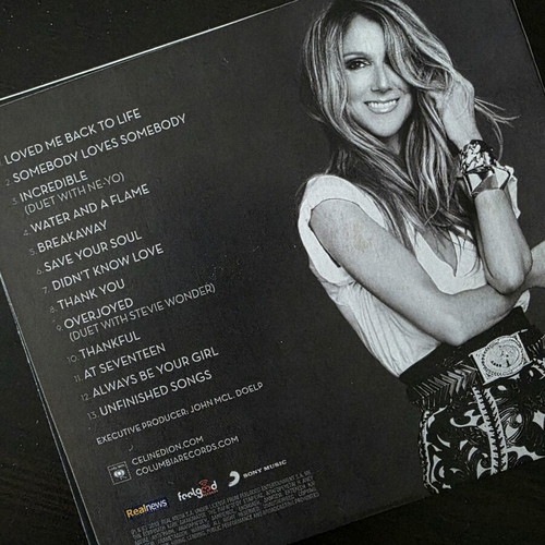 Celine Dion Loved Me Back to Life CD album digipak like new, pop