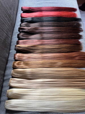Hair extension on weft new, 60 cm length, 25 cm width, 100 g