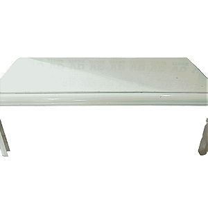Ξύλινο λευκό τραπέζι σαλονιού 37x110x52