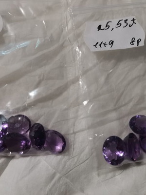Камъни аметист комплект от 16 броя с общо тегло 51ct