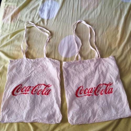 Coca Cola fabric bags new, pack of 2 pieces