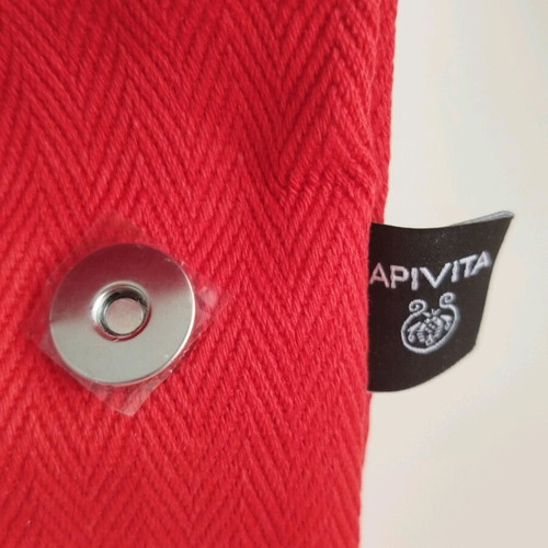 Apivita multipurpose modern cotton bag new, red