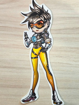 Overwatch Tracer handmade sticker made to order