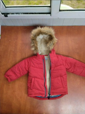 Children's thick jacket used red Marasil 92 cm
