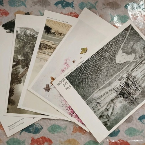 Korean postcards set of 5 on watercolor paper like new