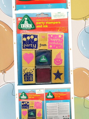 ELC Party Birthday Stampers and Ink set new