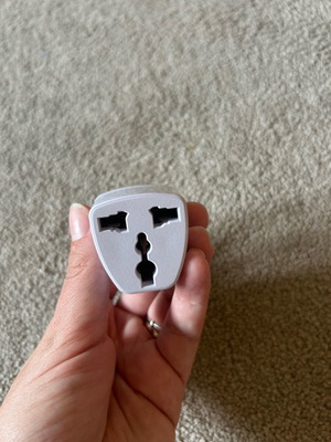 Travel adapter like new for Greek or American plug to English