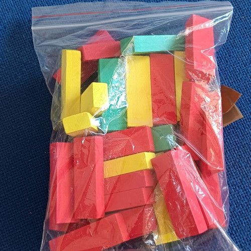 Wooden Blocks for Arithmetic Learning, New, Colorful