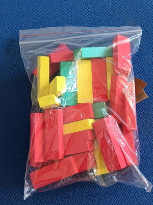 Wooden Blocks for Arithmetic Learning, New, Colorful