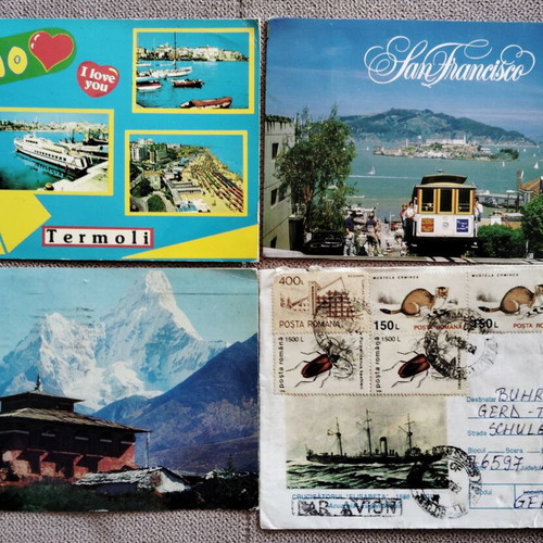 Collection of old postcards used, mixed condition