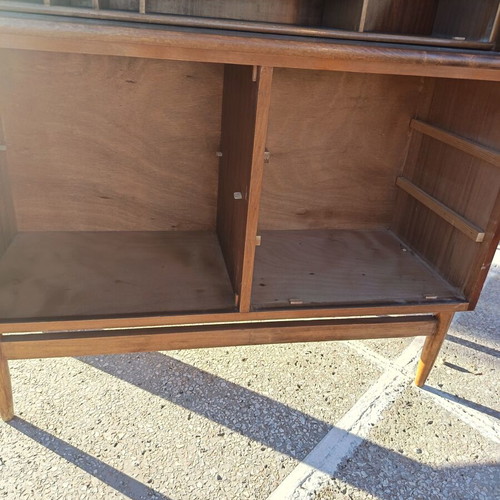 Wooden solid bookcase used, 2m height, 1m length, 45cm width