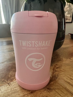 Twistshake pink food thermos 350ml with spoon like new