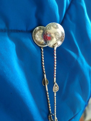 Silver sugar tongs with Ottoman coins used