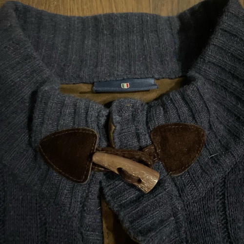 Navy & Green knitted men's cardigan size XXL like new