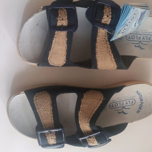 Fly Flot slippers anatomical size 38 blue with straw color new