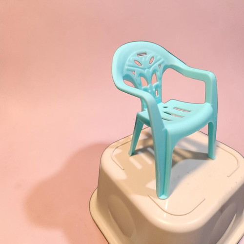 Mini Greek Plastic Chair pastel blue new