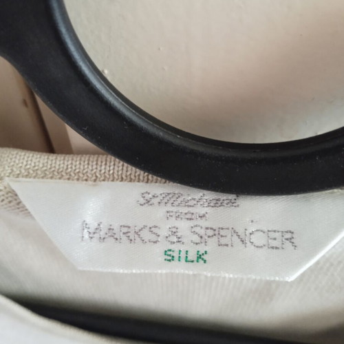 Marks & Spencer silk top large, like new, beige