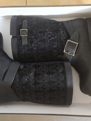 Ioannis leather ankle boots used, size 36, black