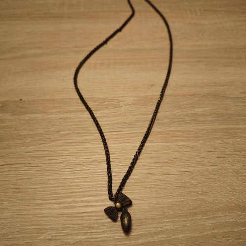 Vintage bronze pendant necklace used