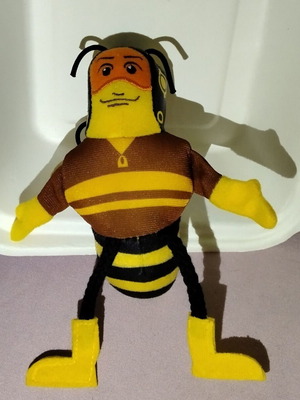 Bee plush figure 2007 McDonald's 13cm like new