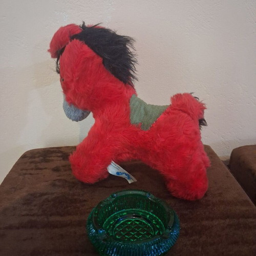 Retro plush donkey Josephine Ltd used, Greek made 1981-1984