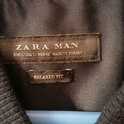 Zara jacket dark blue satin like new, size S