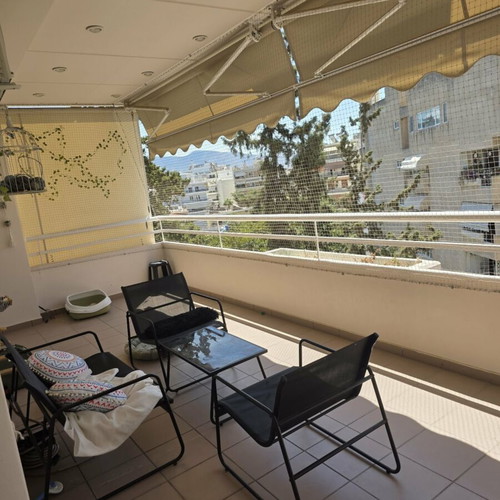 Envy metal balcony garden sofa set 4pcs like new with textilene