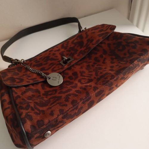 Bag to Bag shoulder bag new with animal print, black and brown