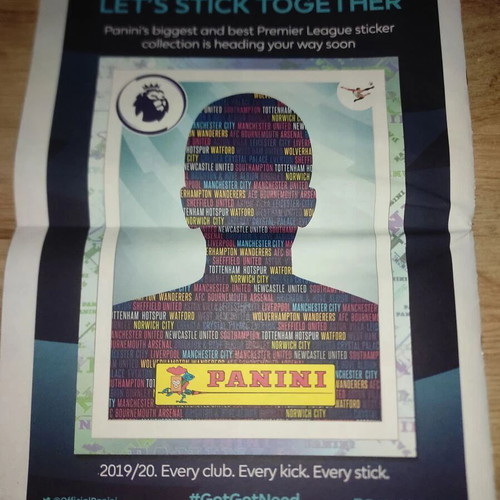 Panini Premier League 2019-2020 tabloid album like new