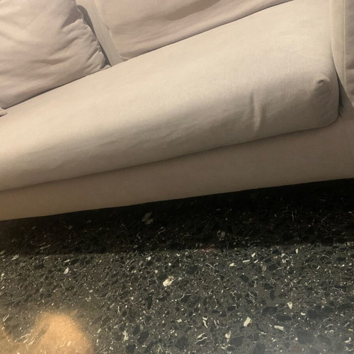 Sato three-seater sofa like new, stone color, pet friendly fabric
