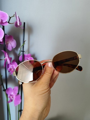 Sunglasses new, brown and gold