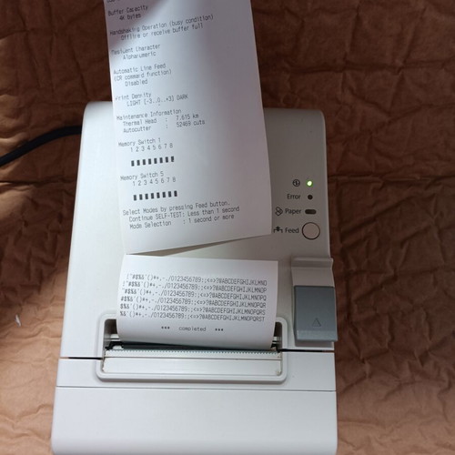 Epson TM-T20 Thermal Receipt Printer used, USB, 80mm