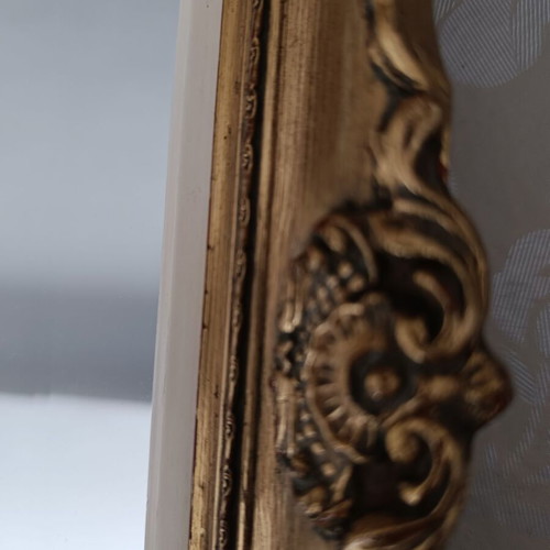 Bijouterie rectangular mirror with carved gilded frame, like new