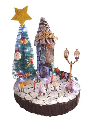 Gouri 2026 handmade Christmas composition illuminated with LED