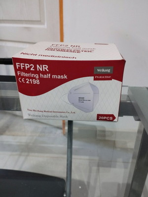 Μάσκες υψηλής προστασίας FFP2 NR μαυρές, πακέτο 20 τεμάχια, καινούργιο