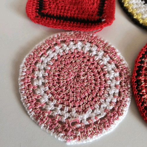 Handmade coasters new, set of 4 pieces