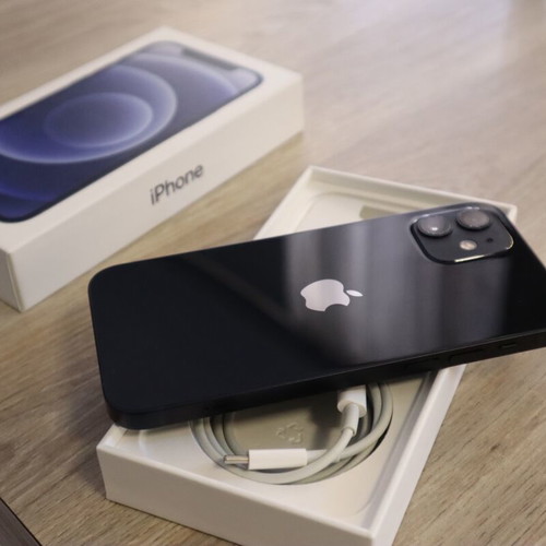 iPhone 12 128GB like new, black, unlocked, with charger and case