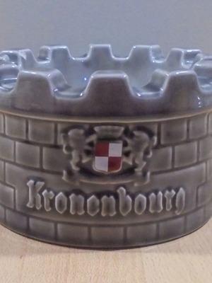 Kronenbourg beer old promotional ceramic ashtray used
