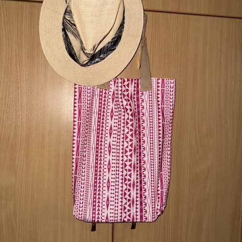Anamnesia Tote Bag Shoulder New, Intense Red-Fuchsia Cotton